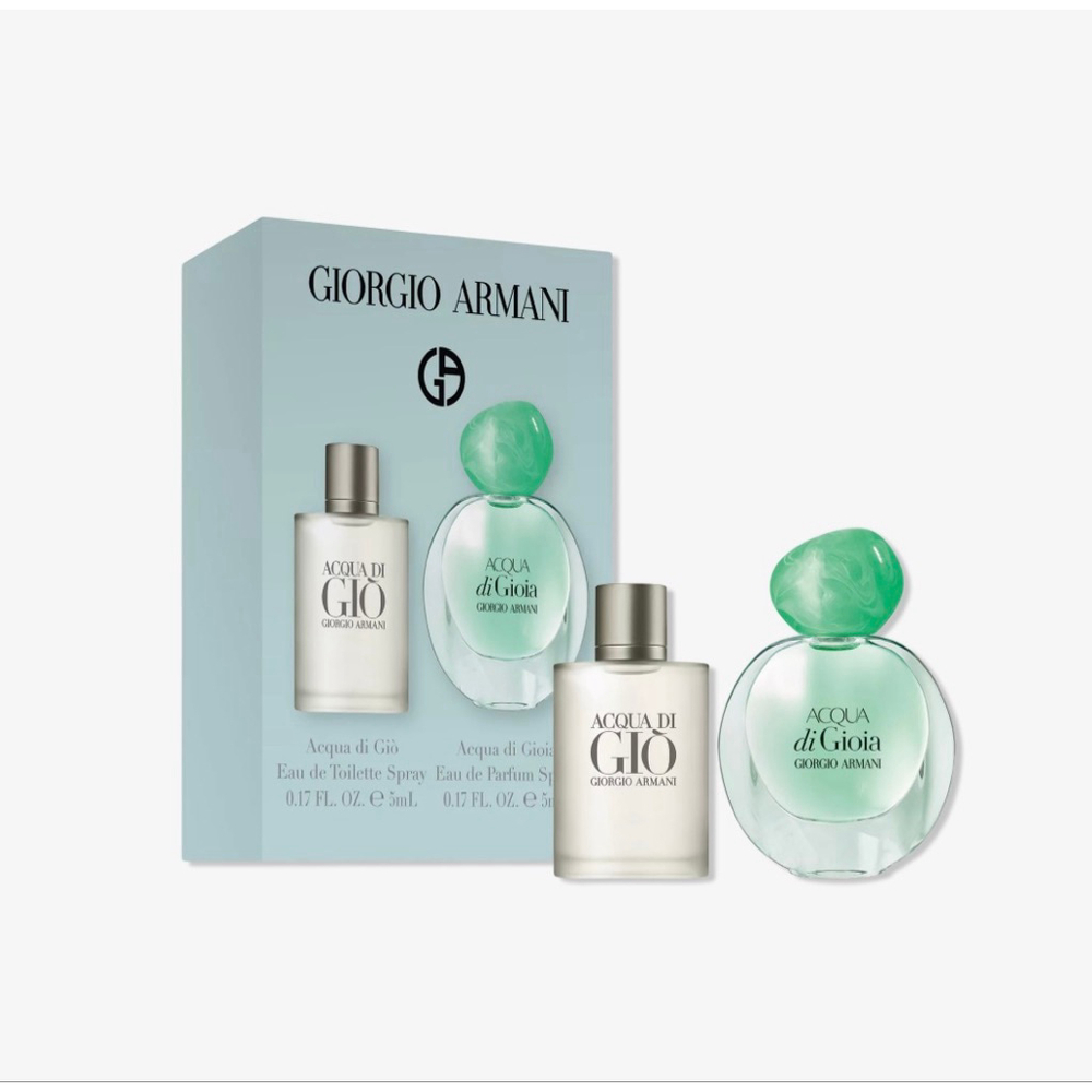 Giorgio Armani Fragrance Must-Haves Mini Gift Set 2pc Dabber NIB 5ml Duo